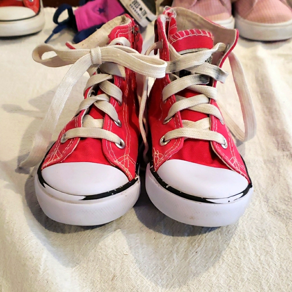 Hot pink high tops